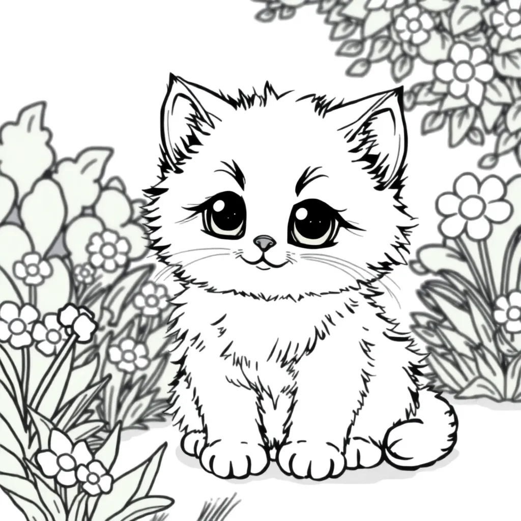 Kawaii coloring page