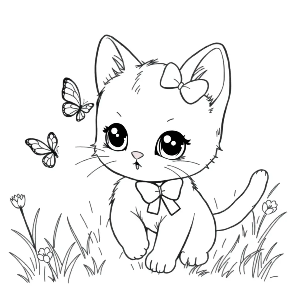 Kawaii coloring page