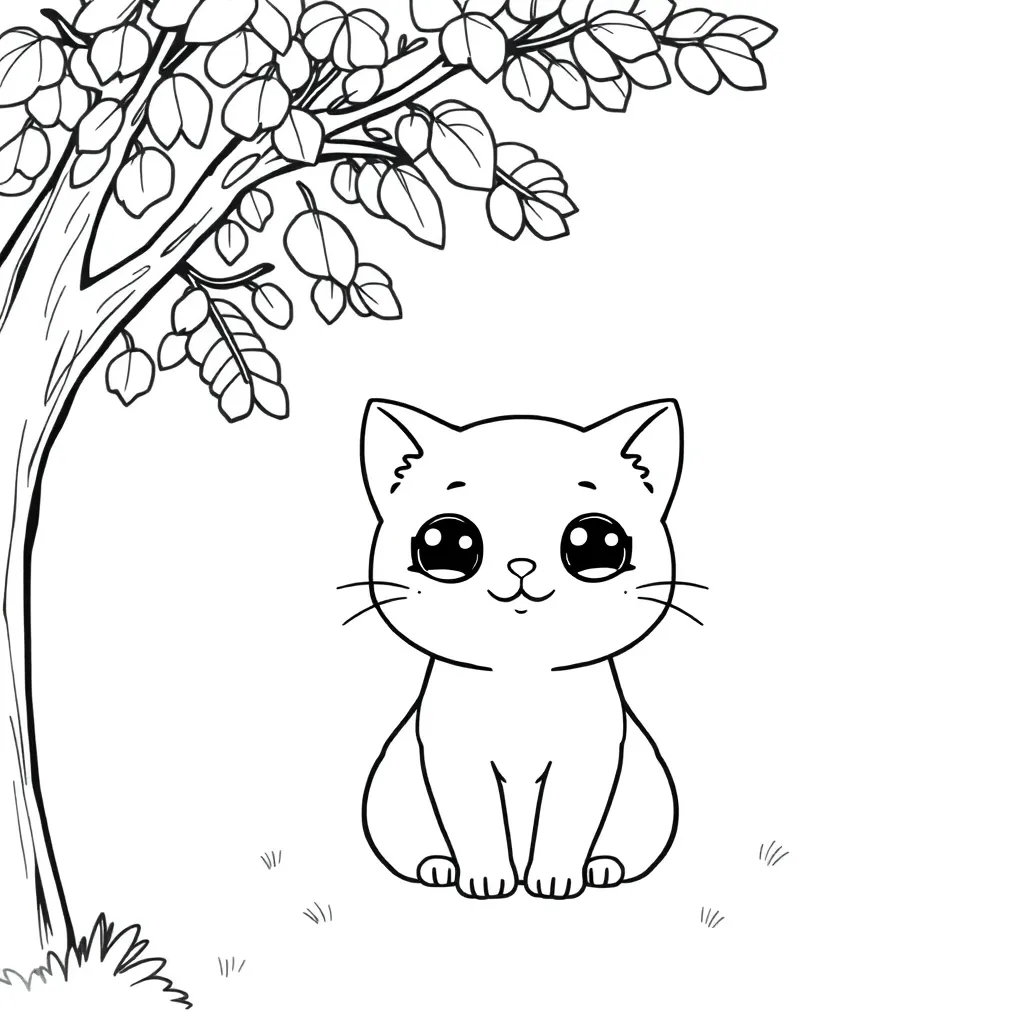 Kawaii coloring page