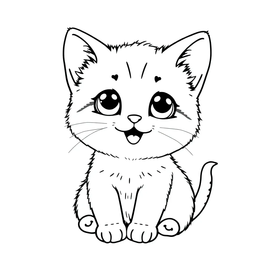 Kawaii coloring page