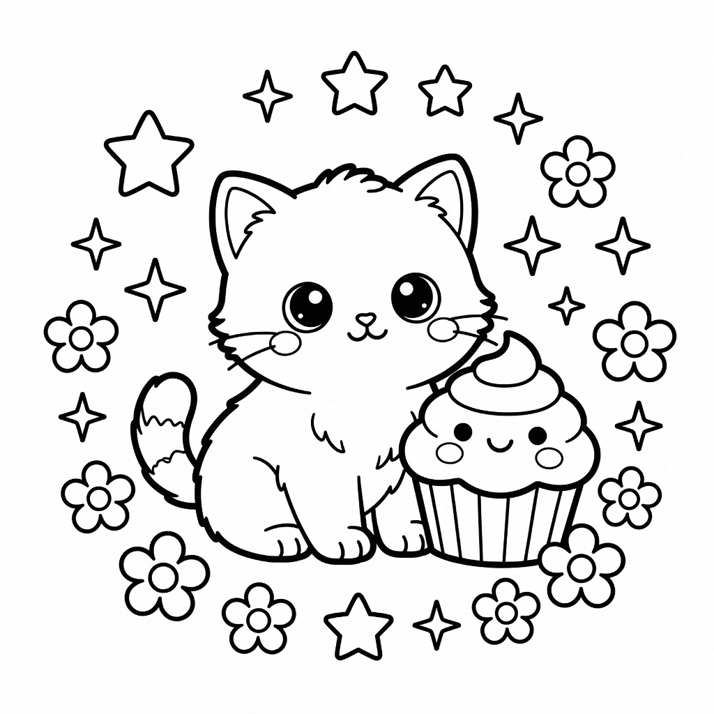 Kawaii coloring page