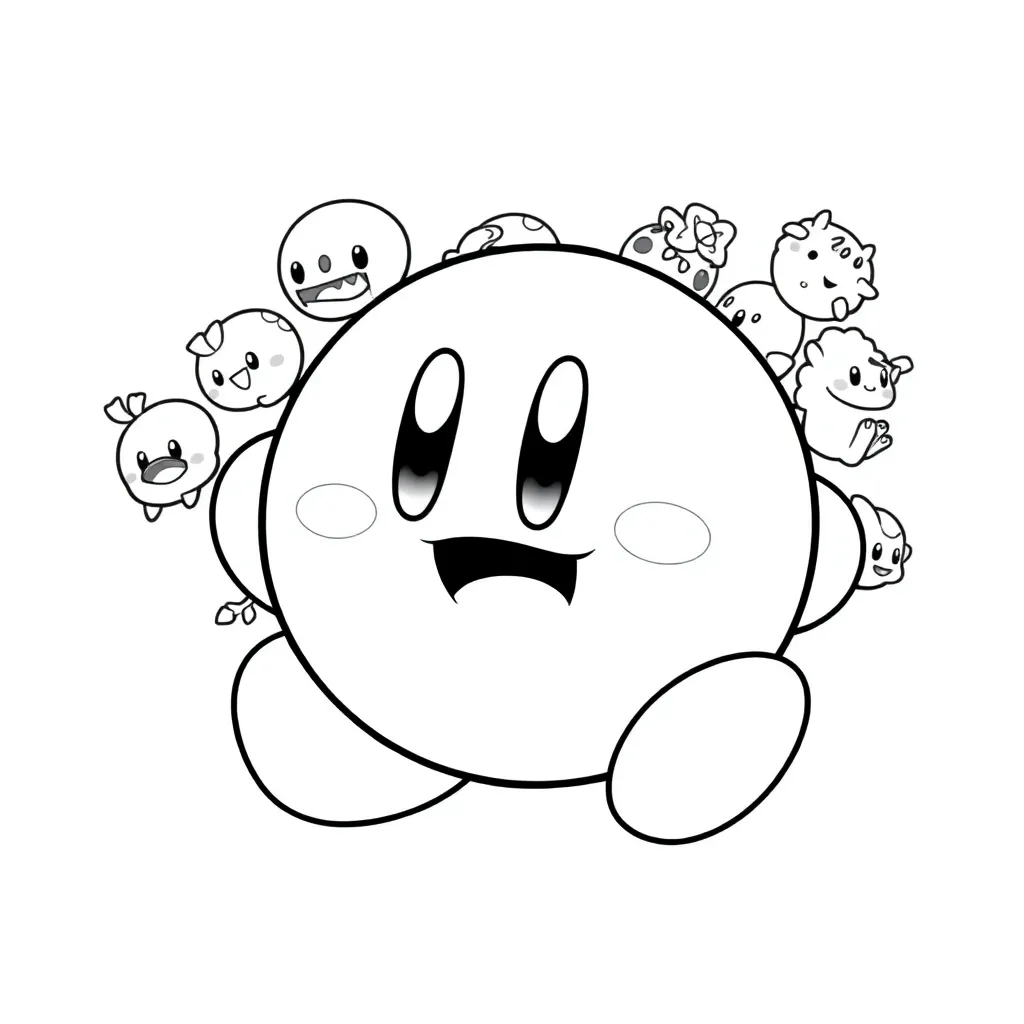 Kirby coloring page