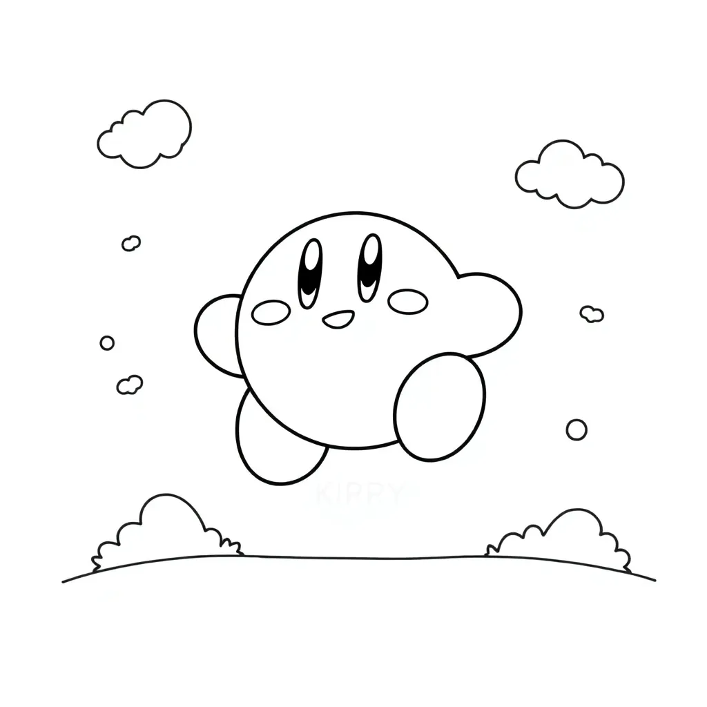 Kirby coloring page