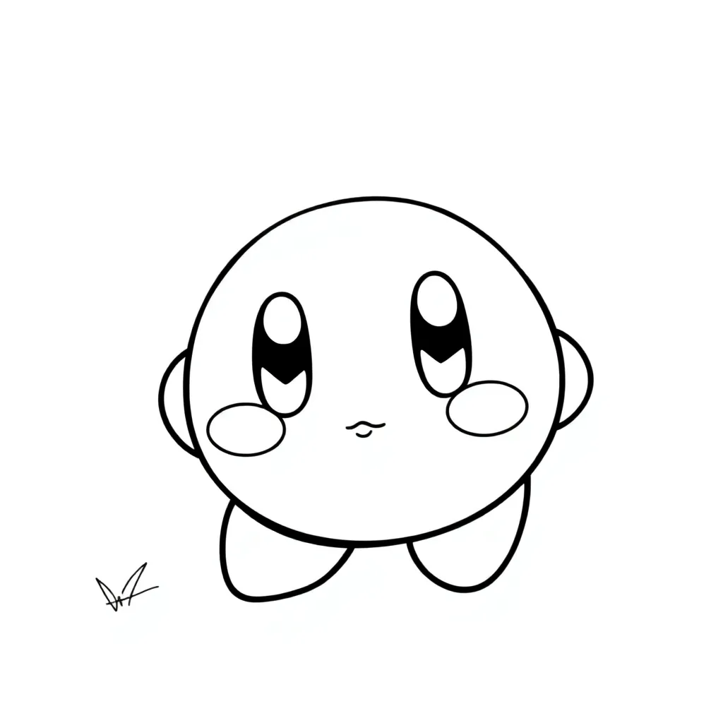 Kirby coloring page
