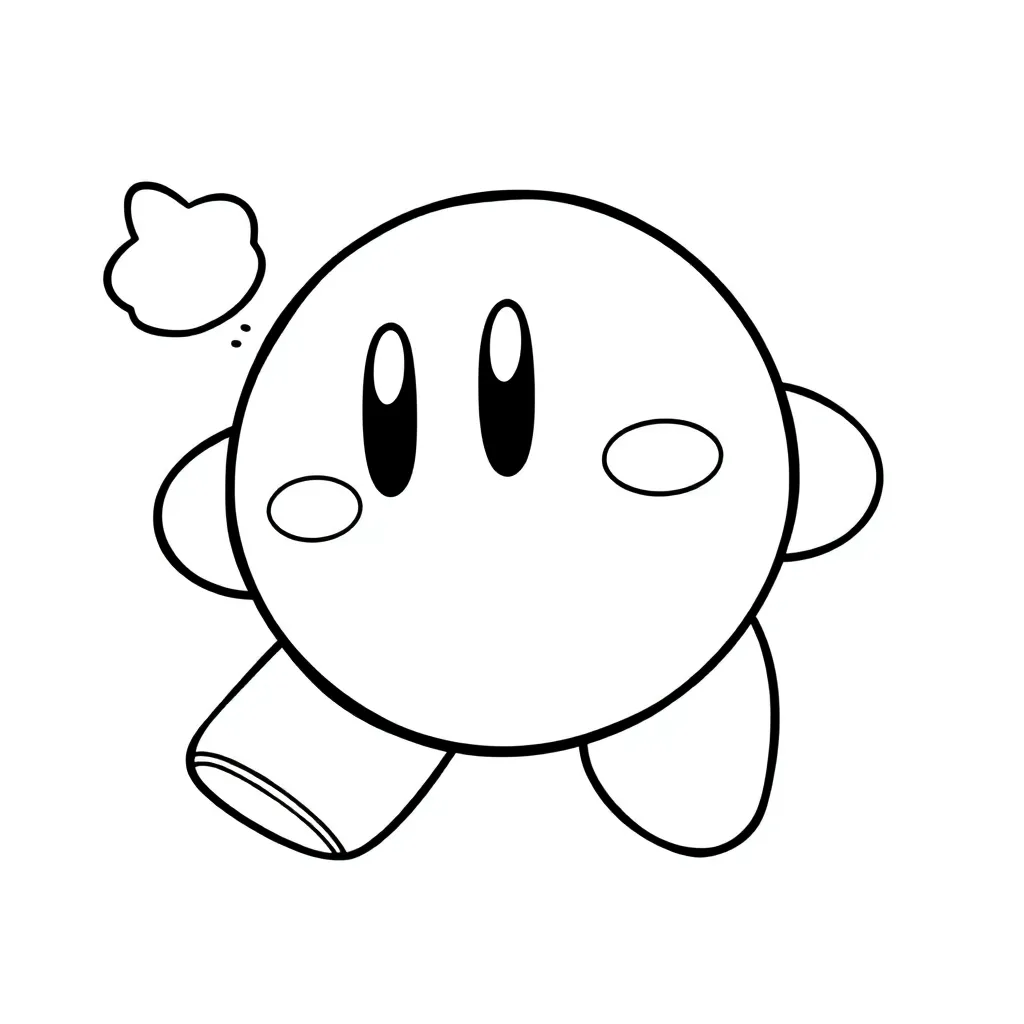 Kirby coloring page