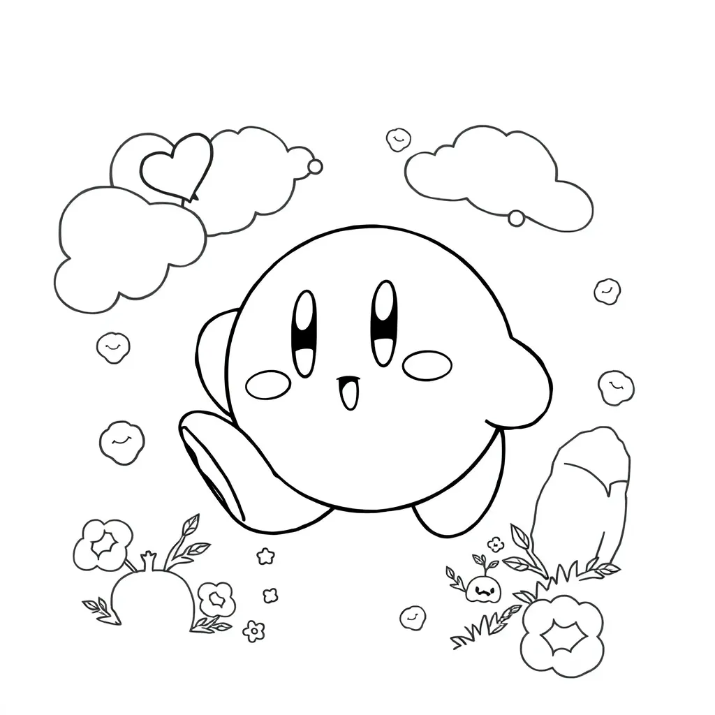 Kirby coloring page