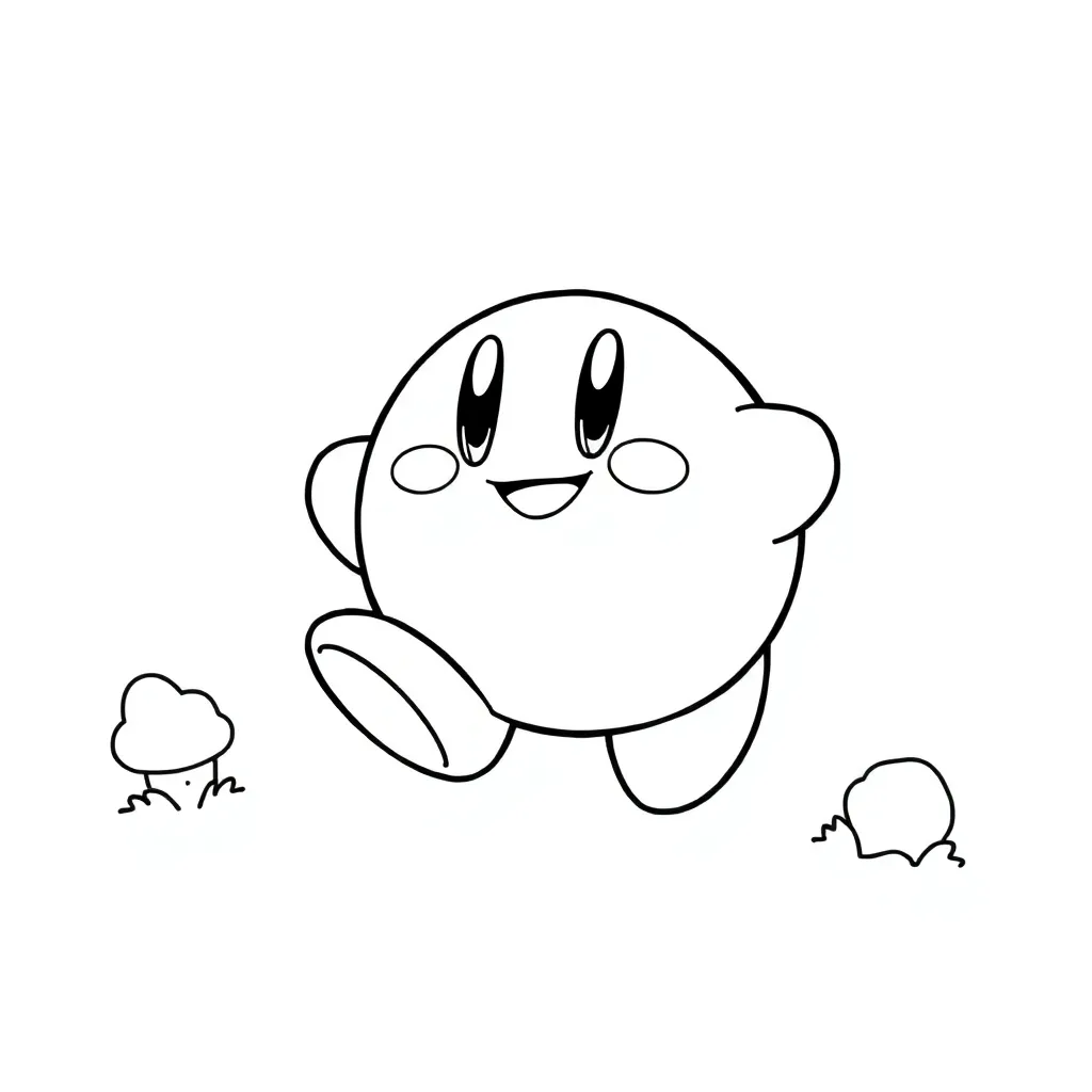 Kirby coloring page