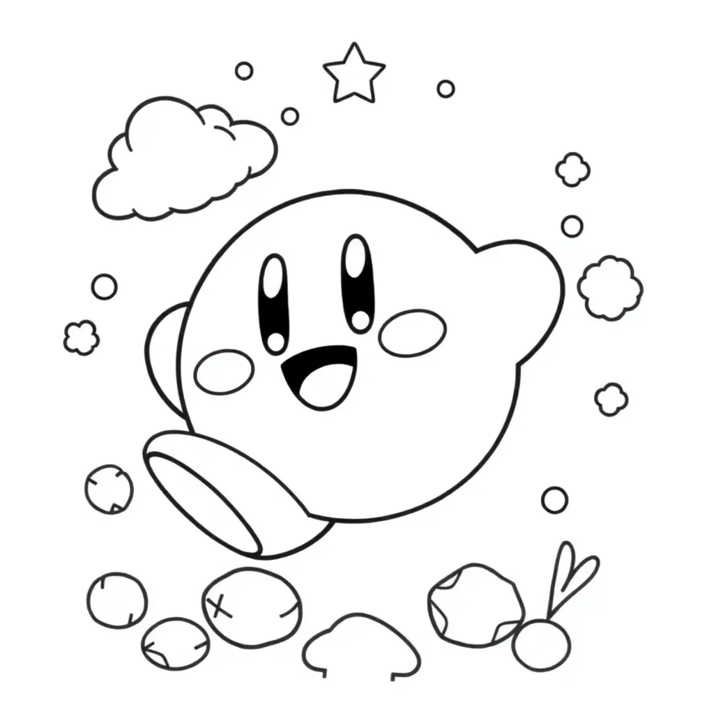 Kirby coloring page