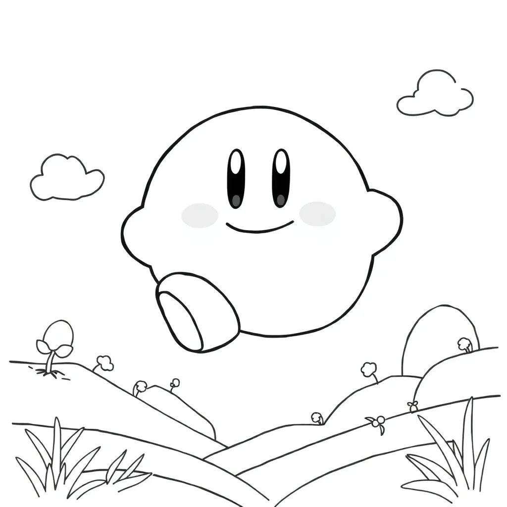 Kirby coloring page