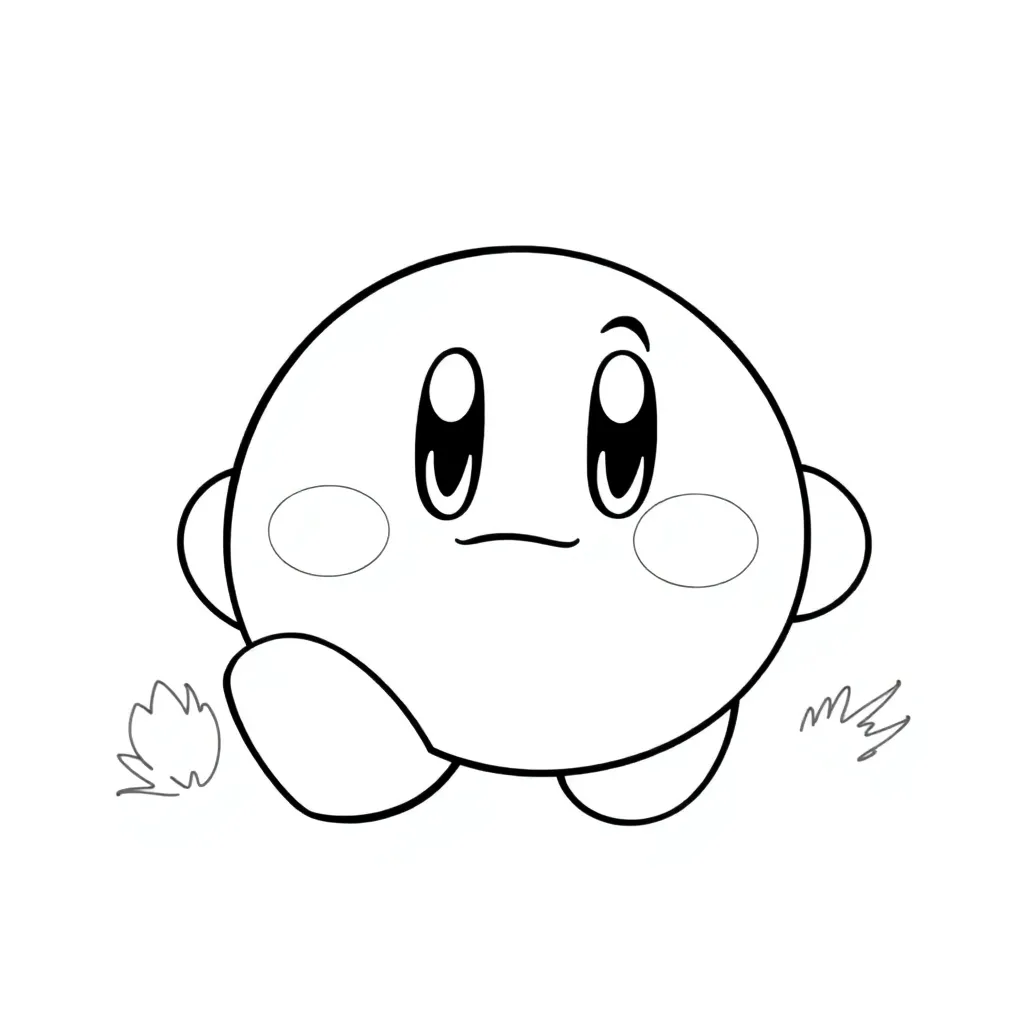 Kirby coloring page