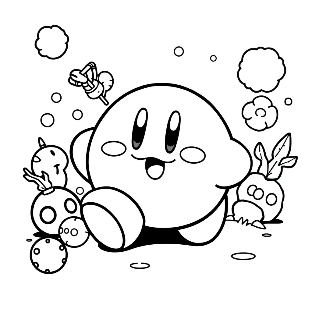 Kirby coloring page
