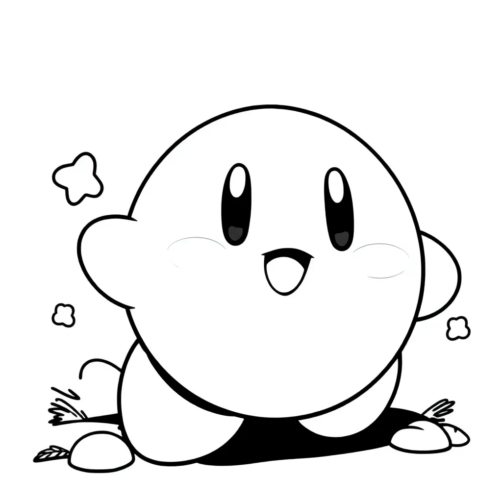 Kirby coloring page