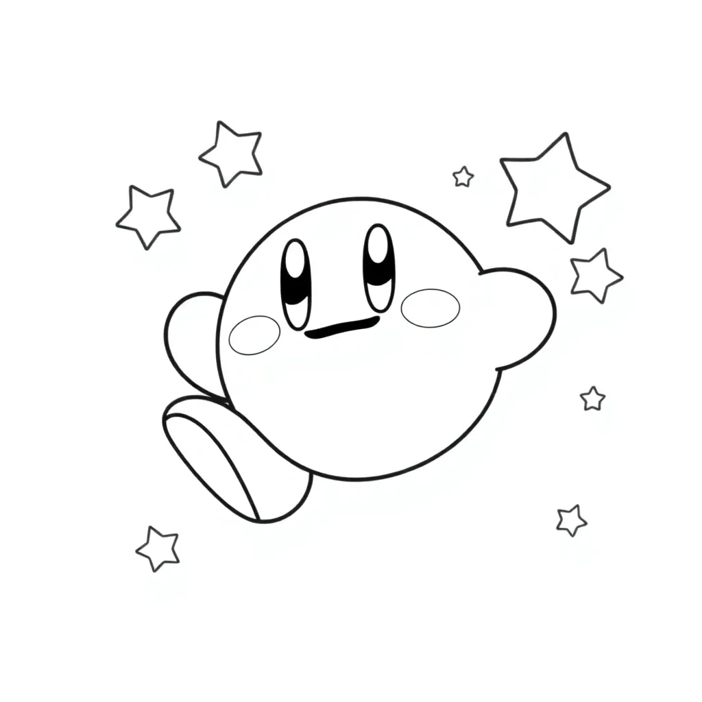 Kirby coloring page