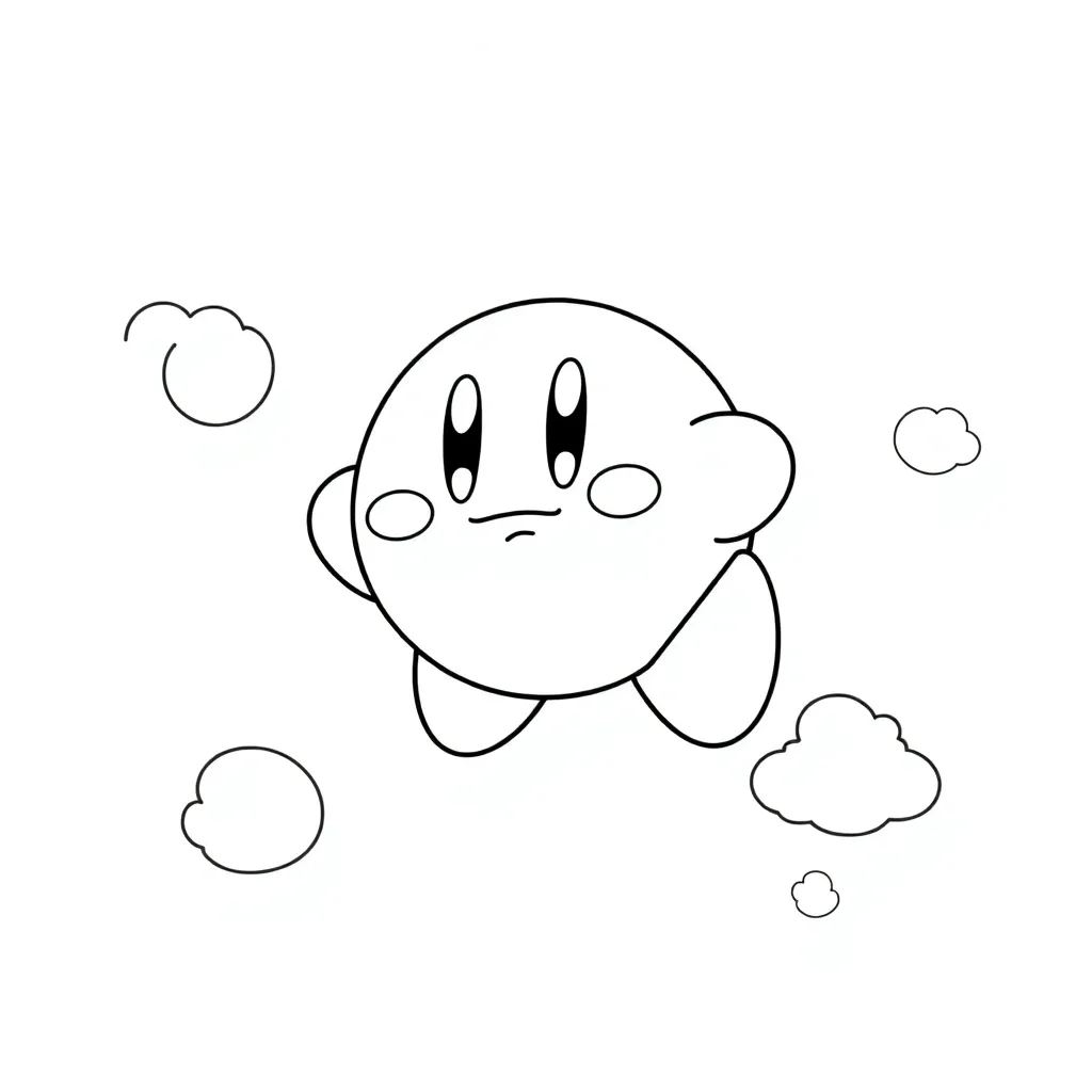 Kirby coloring page