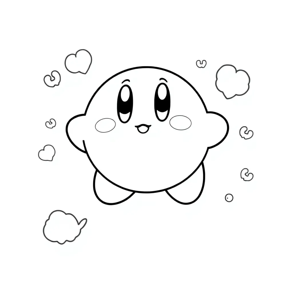 Kirby coloring page
