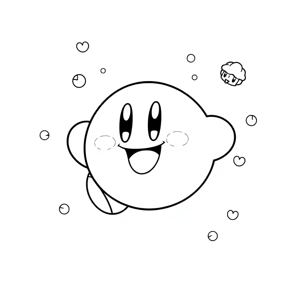 Kirby coloring page