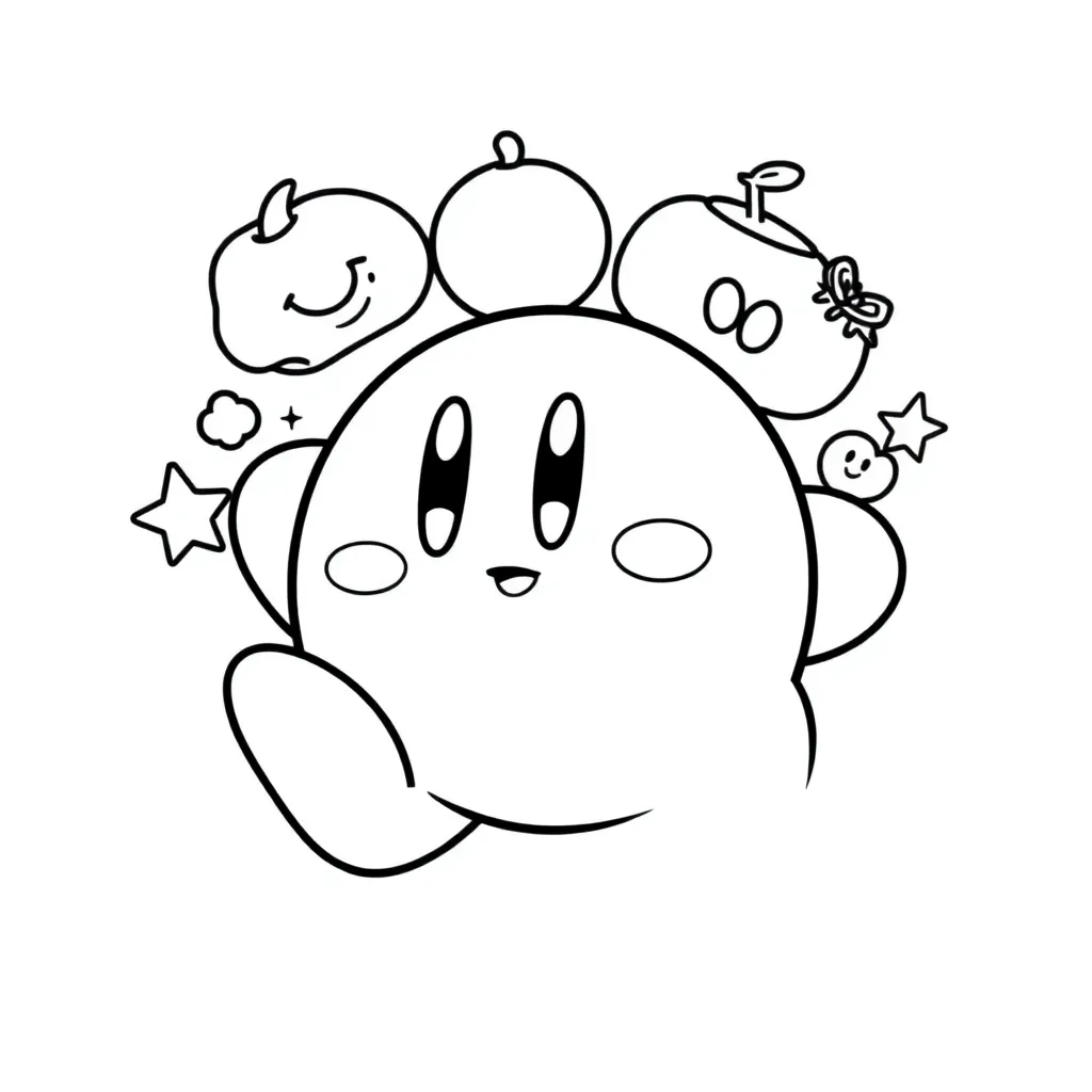 Kirby coloring page