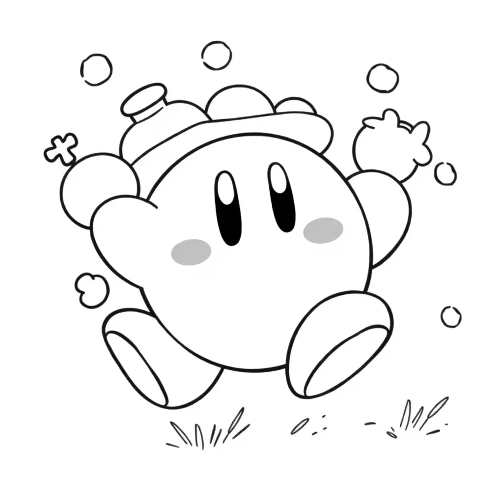 Kirby coloring page