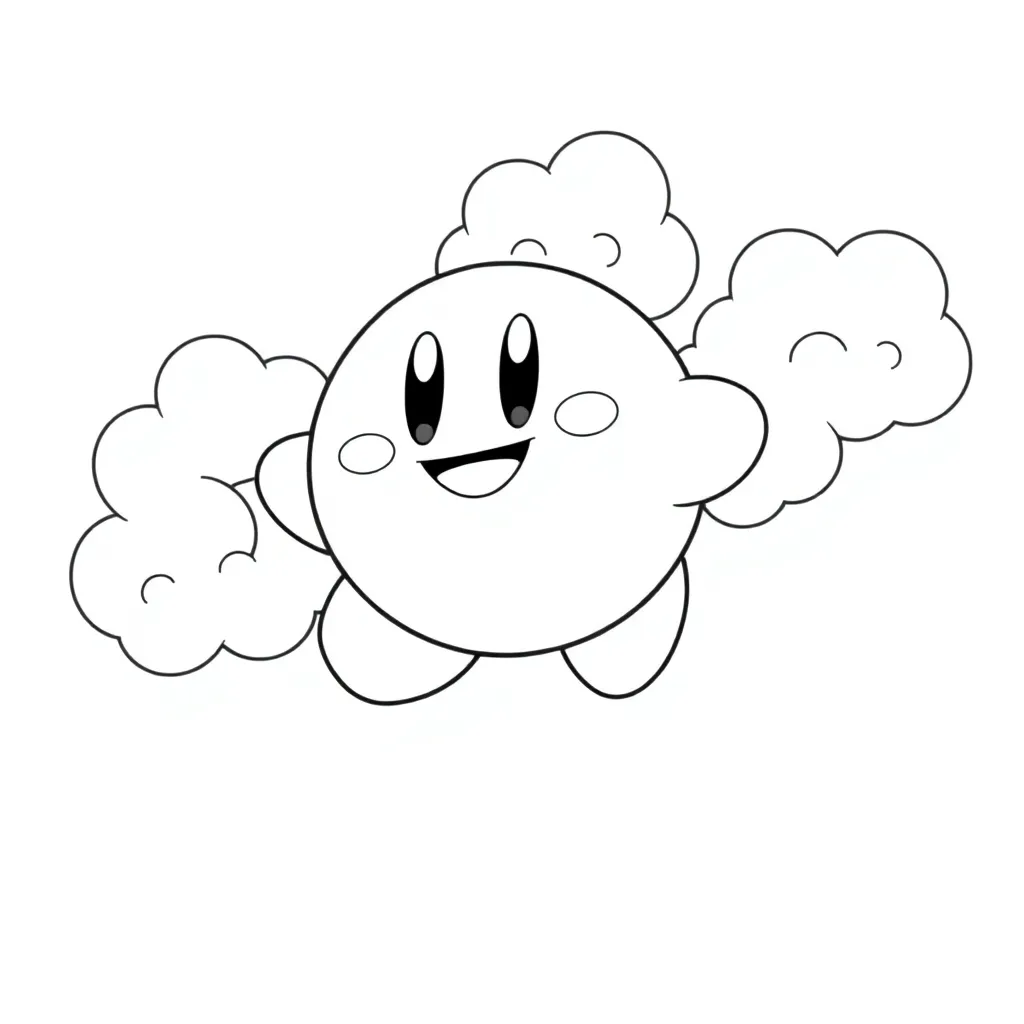 Kirby coloring page