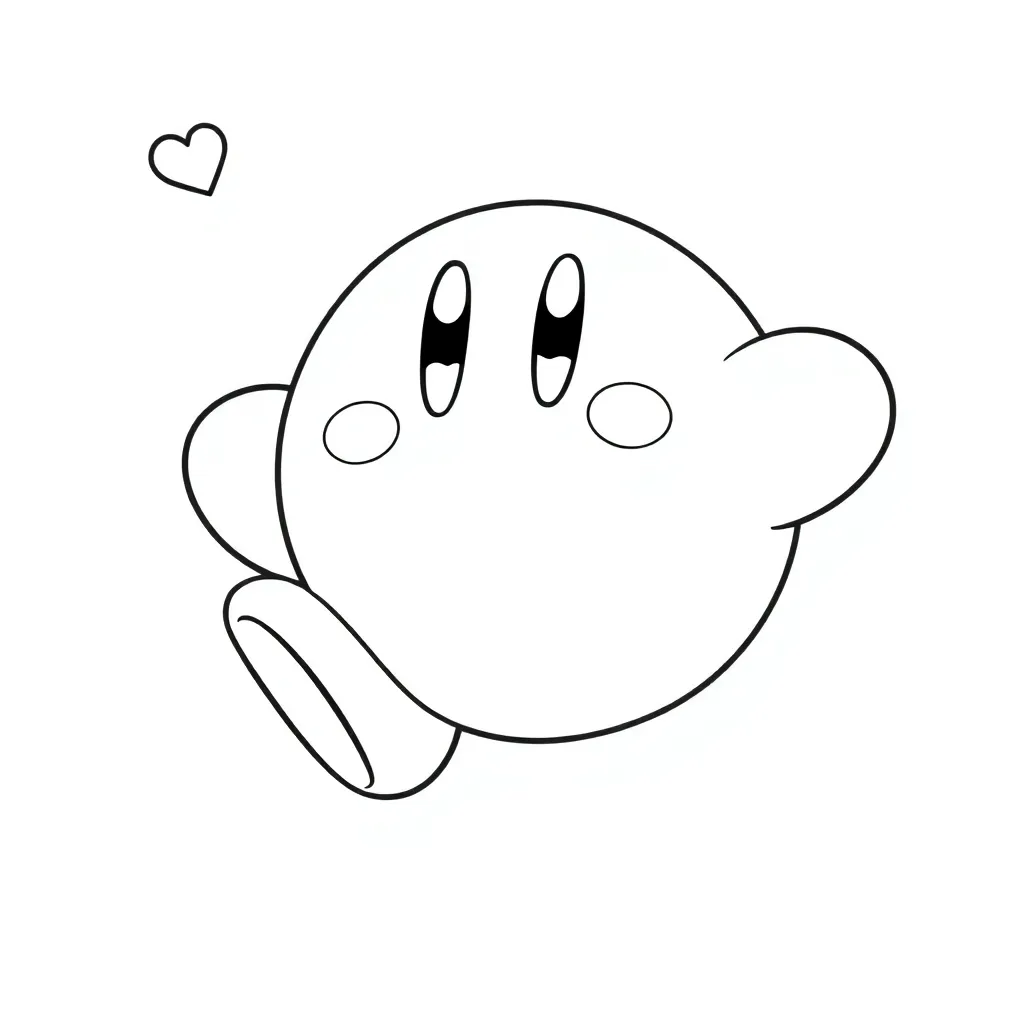 Kirby coloring page