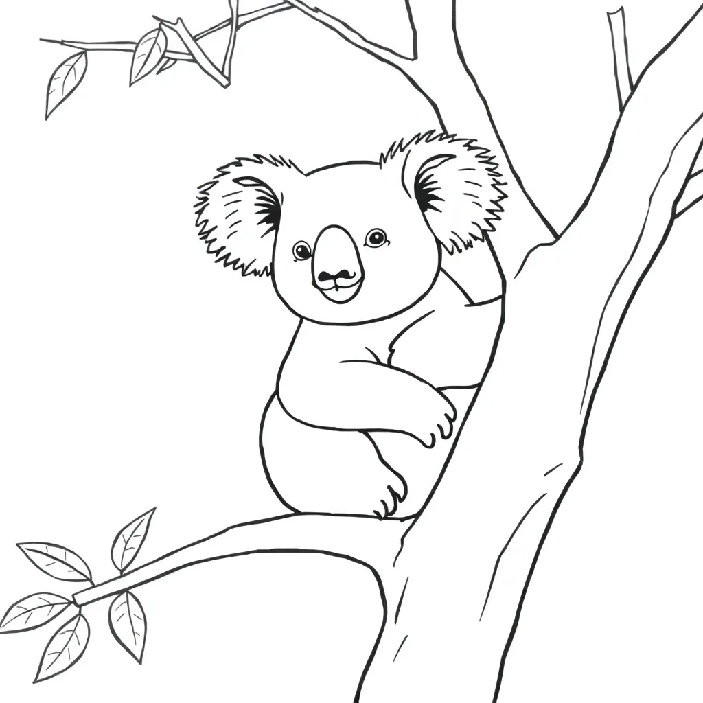 Koala coloring page
