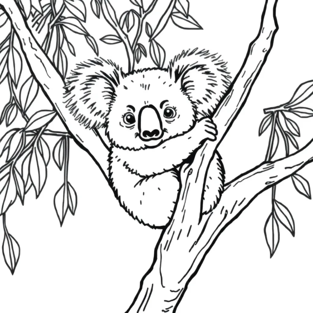 Koala coloring page