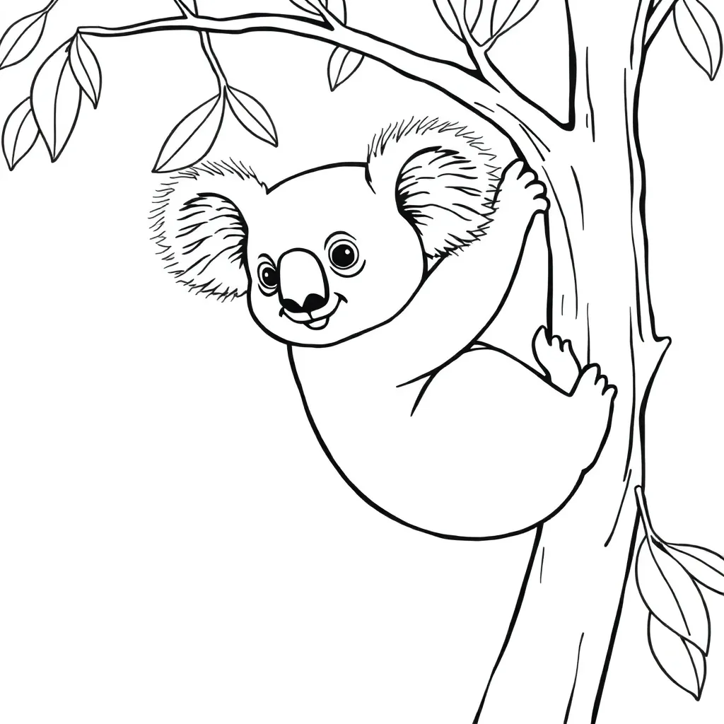 Koala coloring page