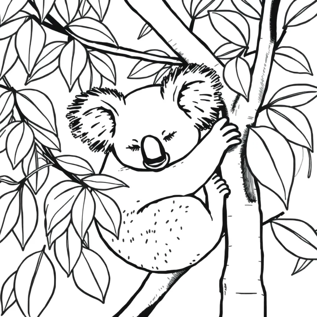 Koala coloring page