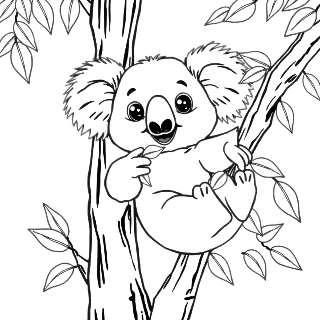 Koala coloring page
