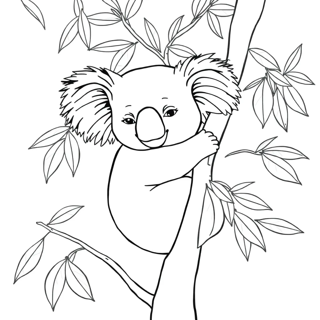 Koala coloring page
