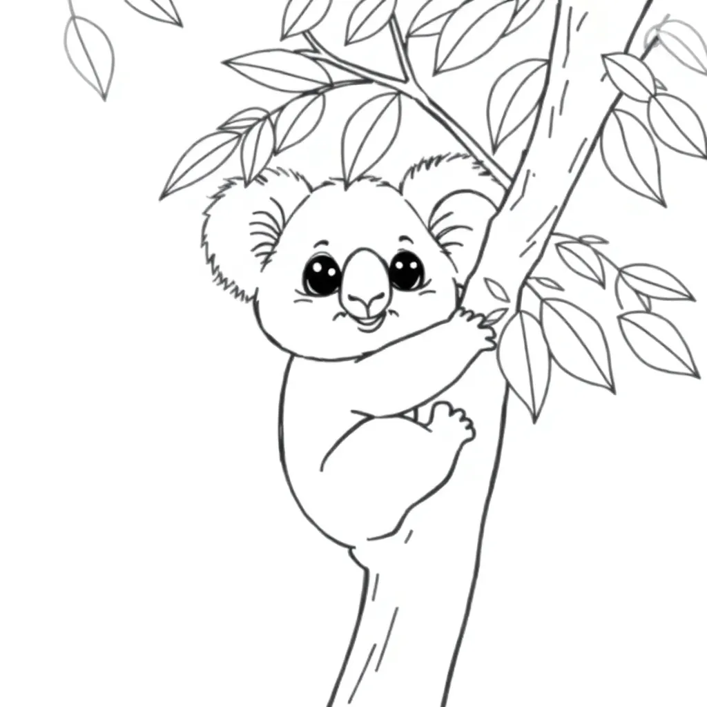 Koala coloring page