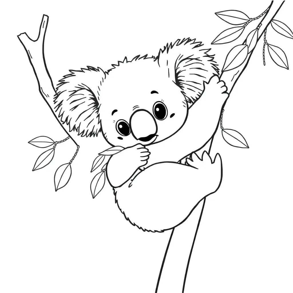 Koala coloring page