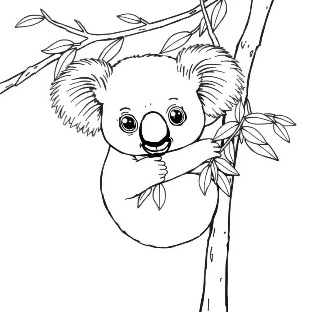 Koala coloring page