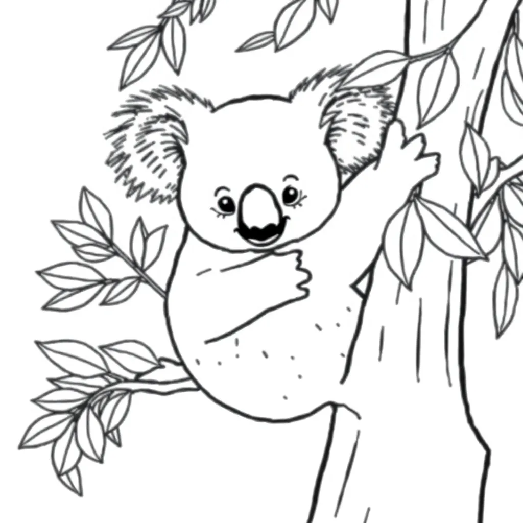 Koala coloring page
