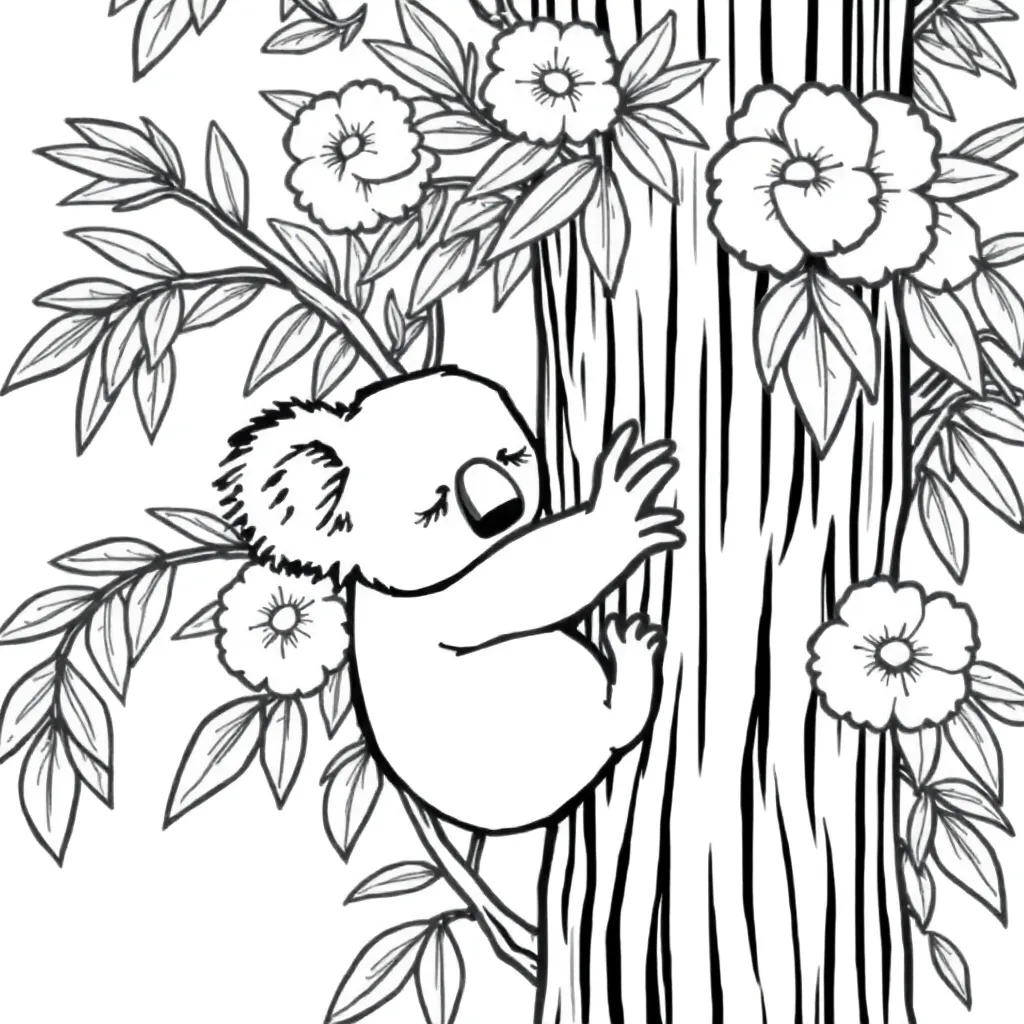 Koala coloring page