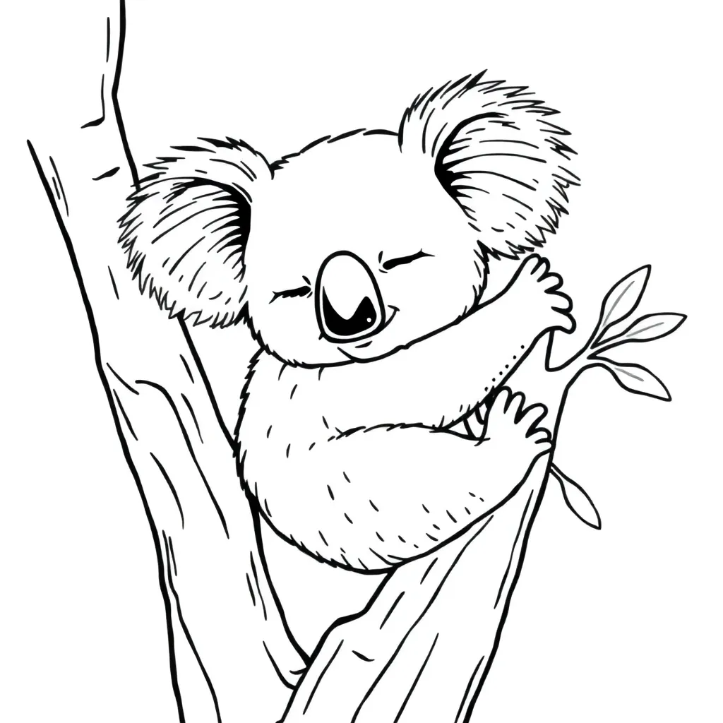 Koala coloring page