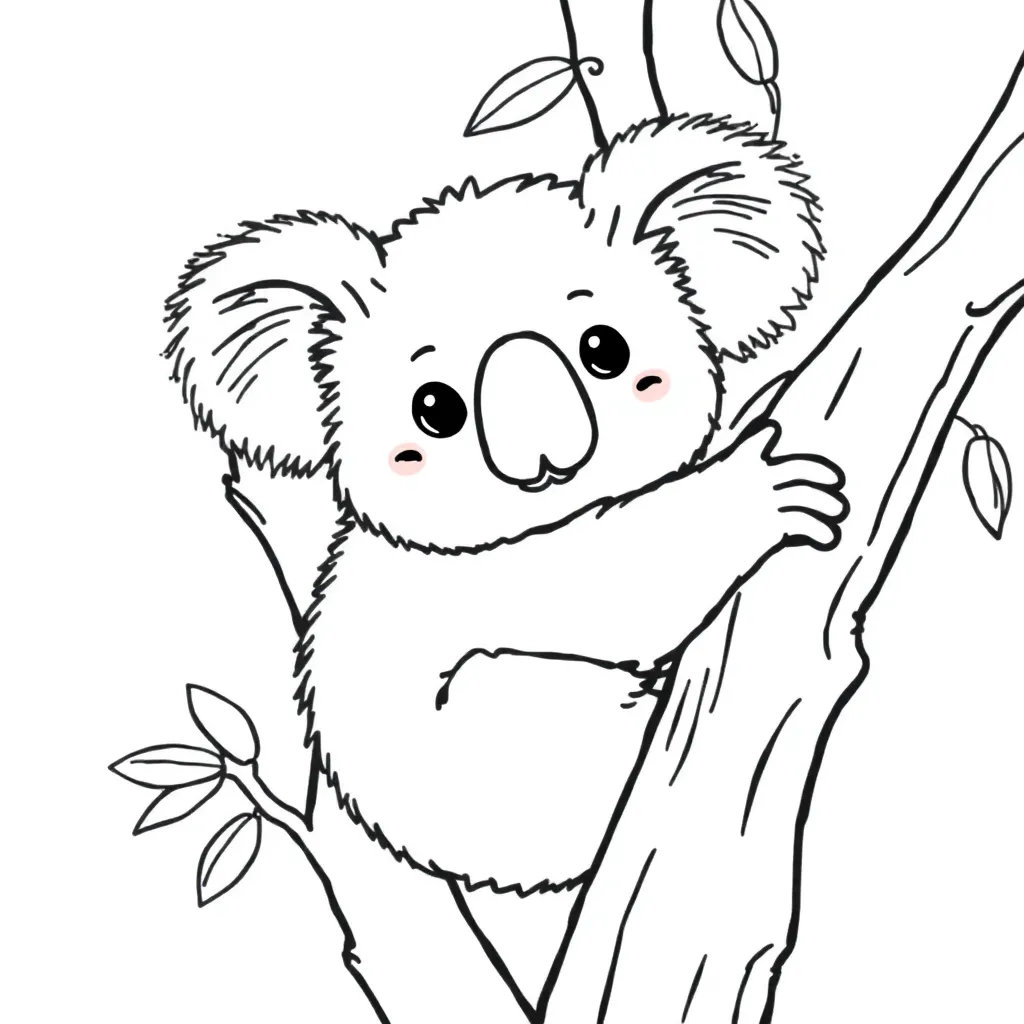 Koala coloring page