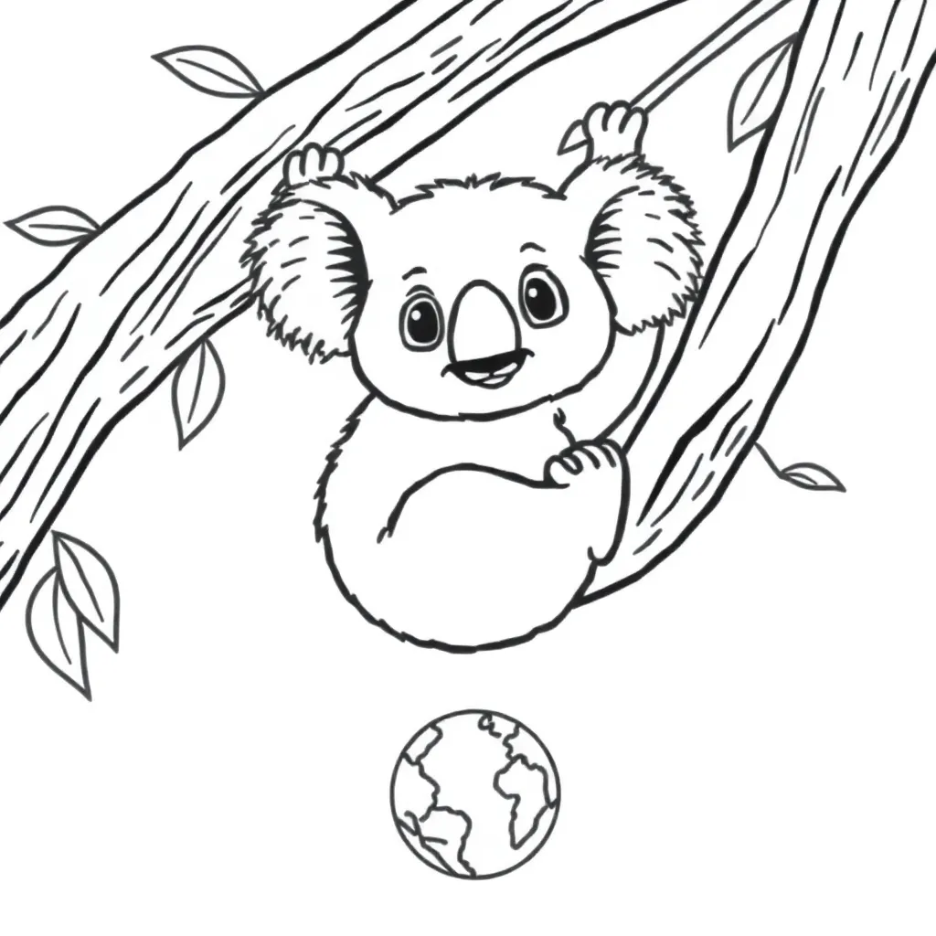 Koala coloring page
