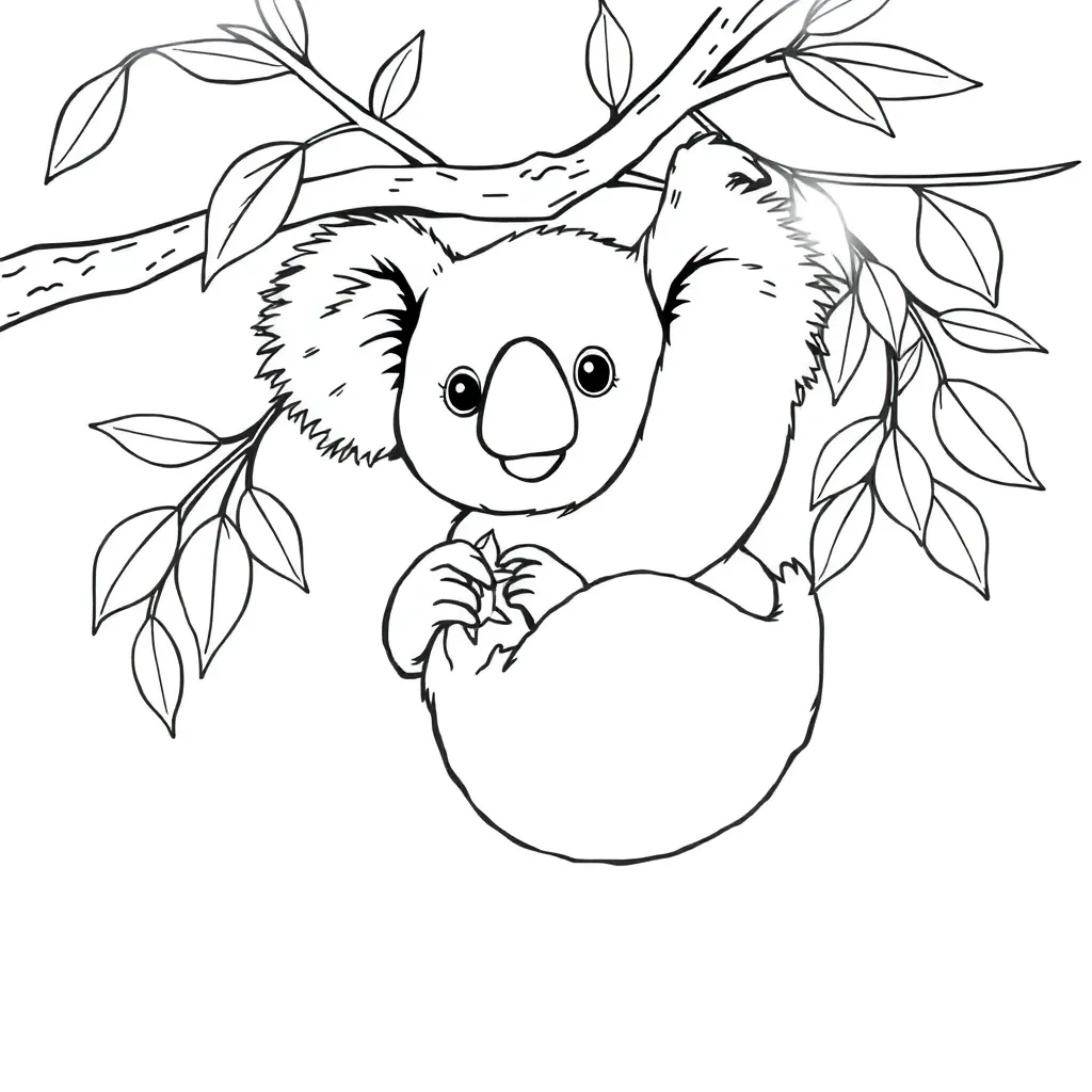 Koala coloring page