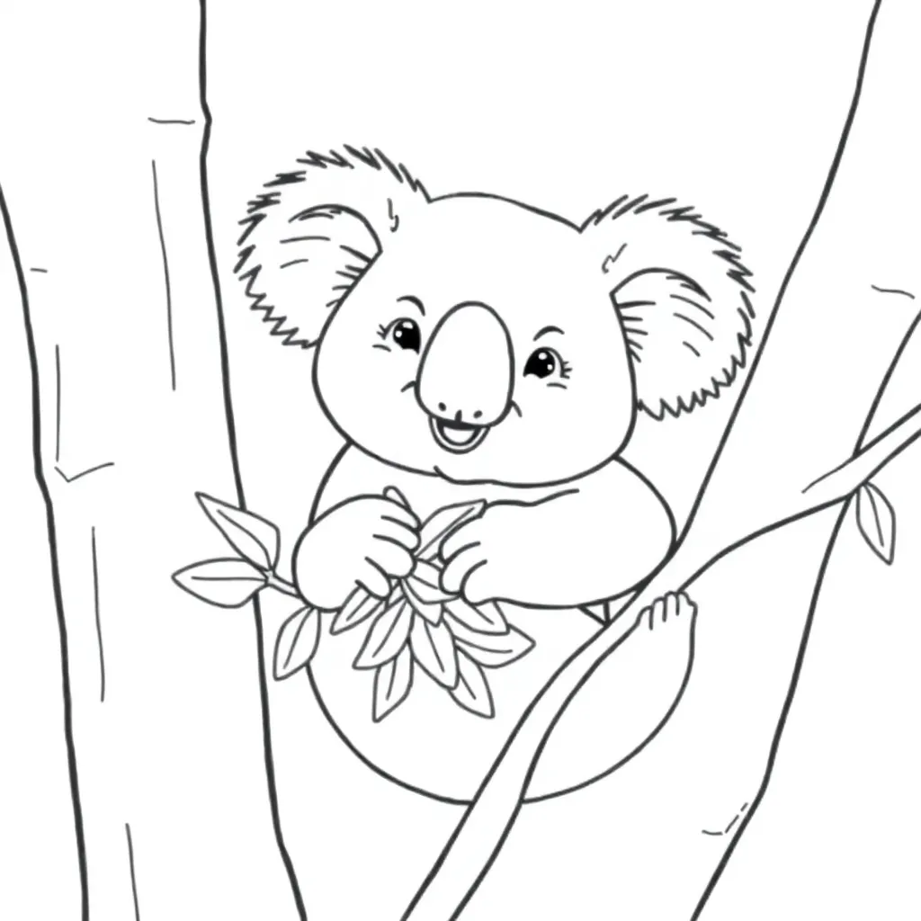 Koala coloring page