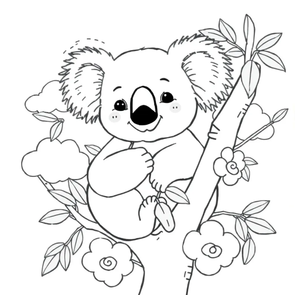 Koala coloring page