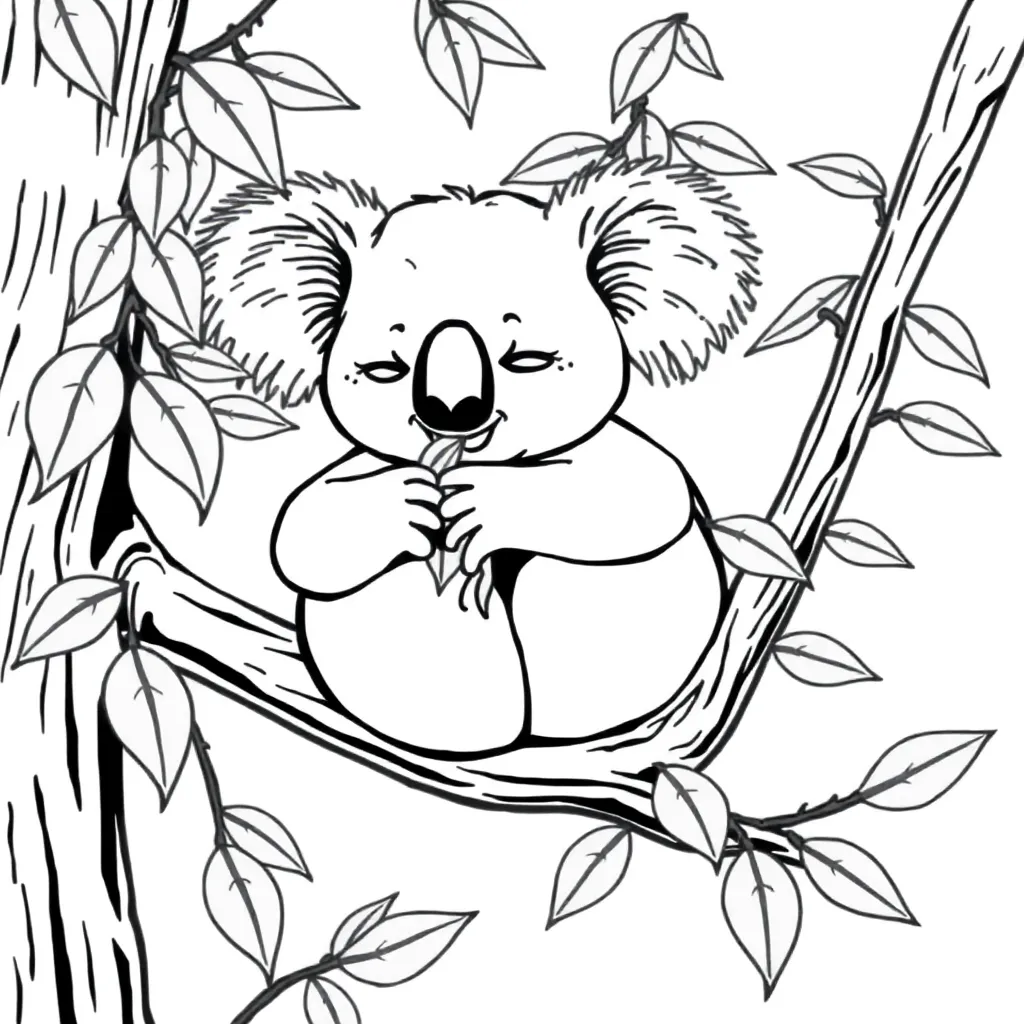 Koala coloring page