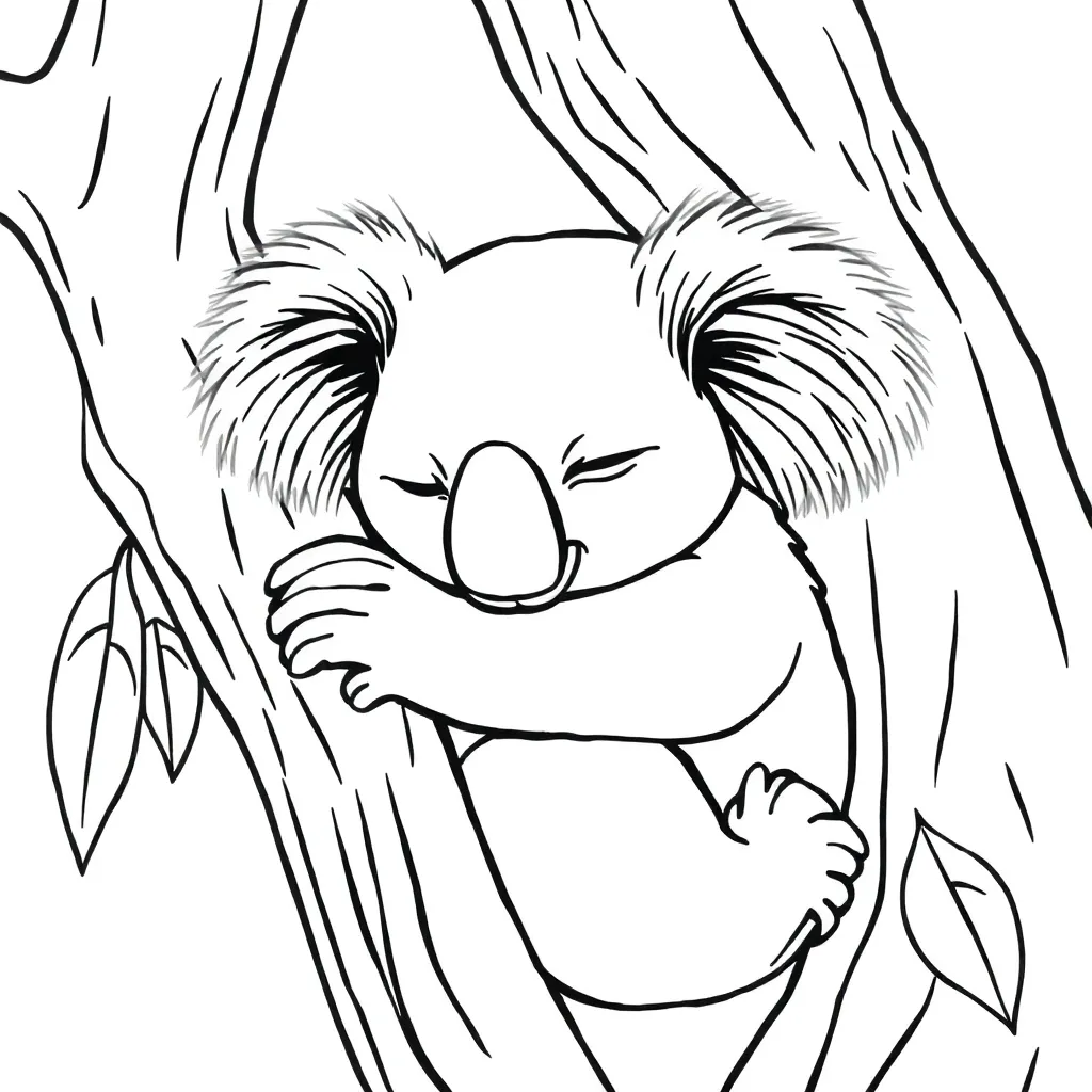 Koala coloring page