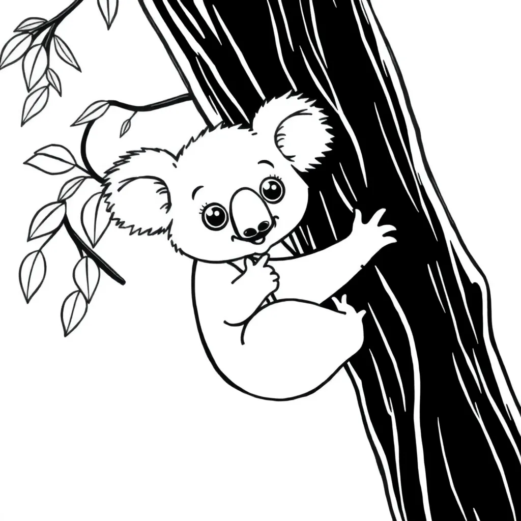 Koala coloring page