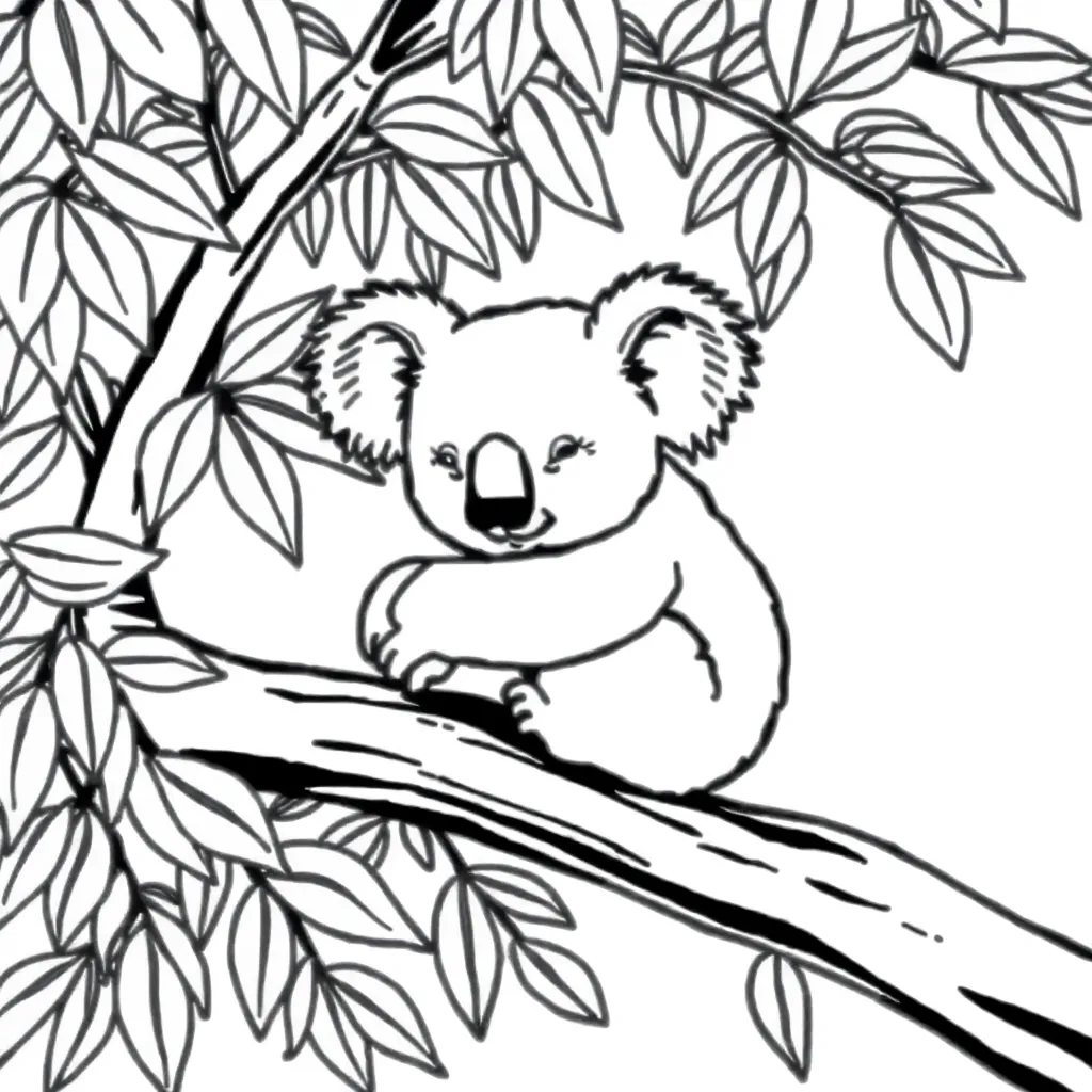 Koala coloring page