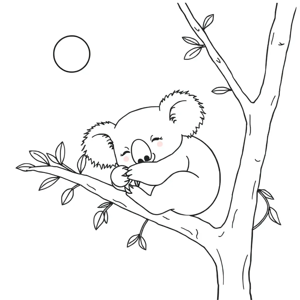 Koala coloring page
