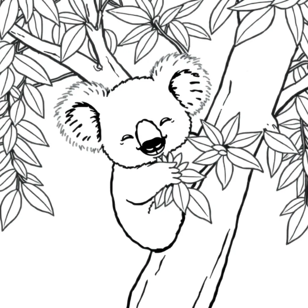 Koala coloring page