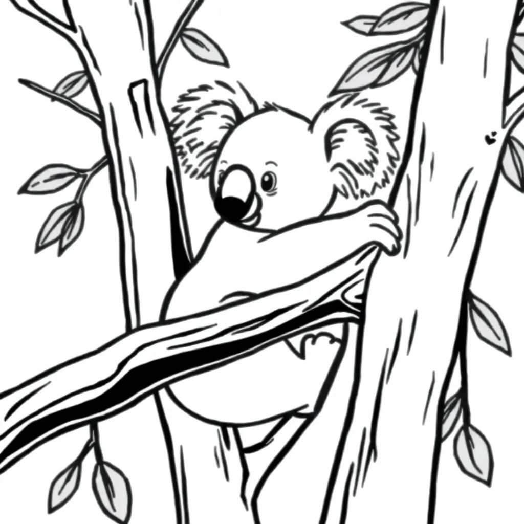 Koala coloring page
