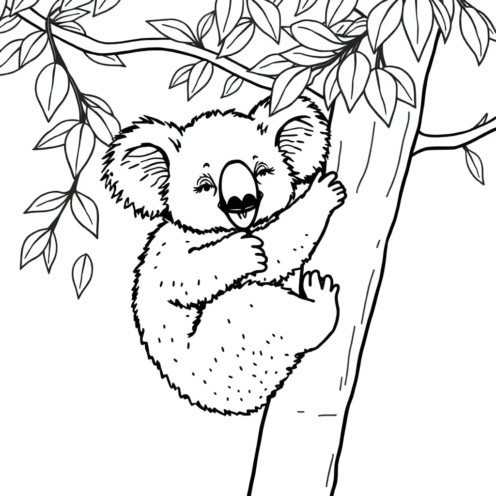 Koala coloring page