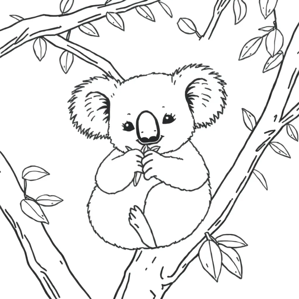 Koala coloring page